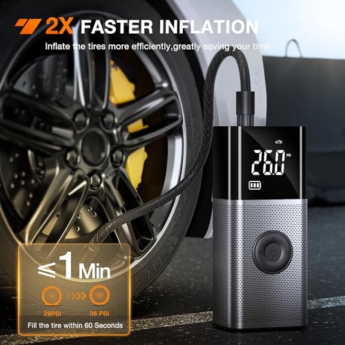 Nilight Rechargeable Cordless Tire Inflator 150PSI Dual Power Supply - color: Cordless Tire Inflator