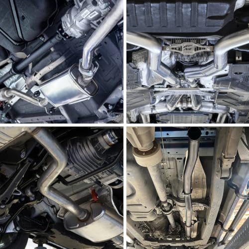 A-KARCK 4'' Muffler Replacement Pipe, Straight Exhaust Pipe 4'' Stainless Steel 30" Long Mandrel Exhaust Tube with 2 Lap Joint Band Clamps - size: 4 Inch (With Two Clamps)