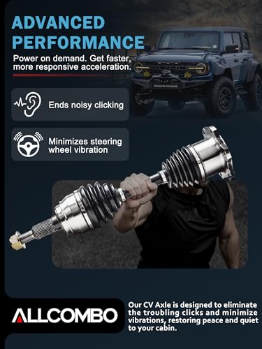 ALLCOMBO CV Axle Front Compatible with 1999-2006 Chevy Silverado 1500 Pair