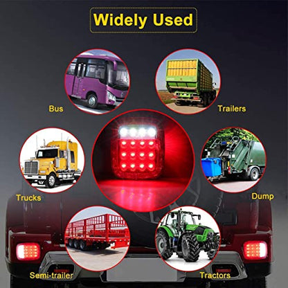 LIMICAR Trailer Tail Lights, 22 LED Stop Turn Backup Lights, 2 Pack