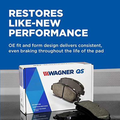 DRiV Wagner Disc Brake Pad Set - ZD866 - Ceramic Brakes for Car - Reduces Noise & Restores Braking Performance - Stainless-Steel Hardware - QS - Ceramic - style: QS - Ceramic