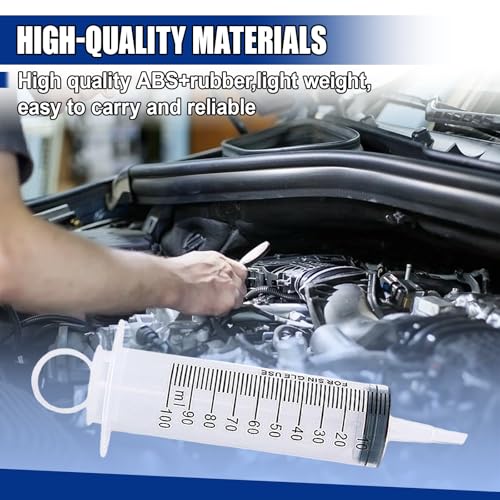 Brake Bleed Kit, Hydraulic Disc Clutch Bleeder Tool Oil Fluid Extractor with 100ML Syringe & 50cm Hose, Universal Automotive Braking System Repair Maintenance Reverse Bleeder Tool
