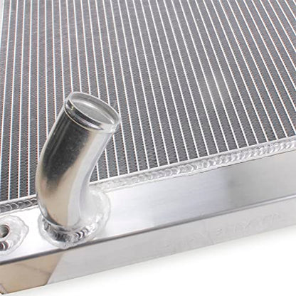 OHOB-COOL 3 Row Aluminum Radiator Replacement For 1973-1976 1974 1975 Chevy Corvette 5.7L 7.4L V8 - size: 73-76 chevy