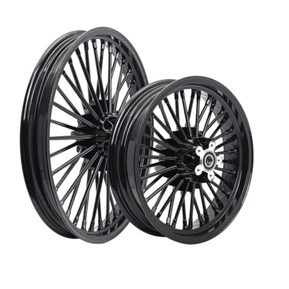 TOFR 19x2.5 16x3.0 Fat Spoke Wheels Black For Harley Sportster XL883N 10-22 - size: Front:19x2.5 Rear:16x3.0