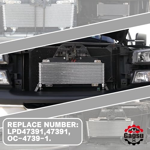 40k Transmission Oil Cooler lpd47391 Compatible with tru Cool Heavy Duty 40,000 GVW Max - Low Pressure Drop Trans Cooler - color: Silver