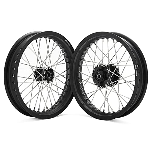 TOFR 14" x 2.15" Front Rear Wheels Rims Hubs for Sur ron Light Bee X LBX - color: Black, size: 14" 14" Front Rear