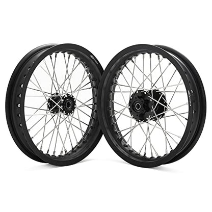 TOFR 14" x 2.15" Front Rear Wheels Rims Hubs for Sur ron Light Bee X LBX - color: Black, size: 14" 14" Front Rear