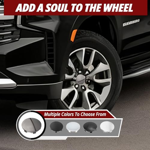 RTrhinoTuning 4PCS 83mm Wheel Center Caps Compatible with 2001-2017 Suburban Rim 9595891, OD:3.27"(83 mm) ID: 3"(76.4 mm) Dark Gray Hub Caps - color: Dark Gray