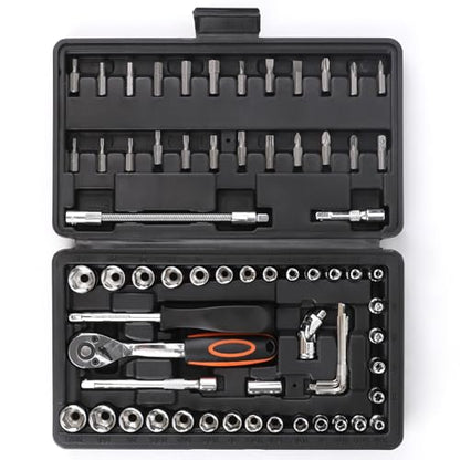69pcs Drive Impact Socket Set (1/4" & 3/8"), Metric & Standard Socket Set