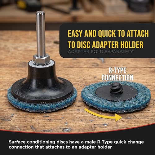 Dura-Gold 2" Diameter Surface Conditioning Discs Blue Fine Sanding Grit - style: Fine