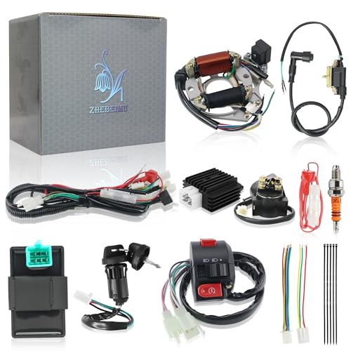 90cc Full Wiring Harness Kit with 2 Poles Magneto Stator - style: ZMBWH008BFJ-6