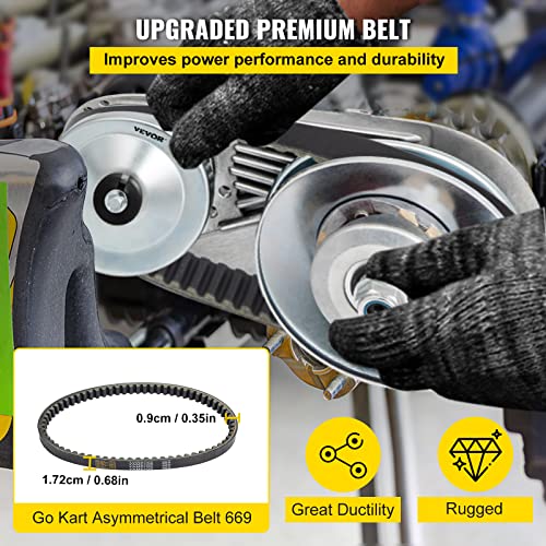 VEVOR Torque Converter, 30 Series 212 Predator Torque Converter kit Go Kart, Mini Bike Comet Clutch Set, 3/4 Inch 10T #40 or 41 Chain Predator Driver Pulley Replacement Comet TAV2 - size: 3/4 Inch 10T