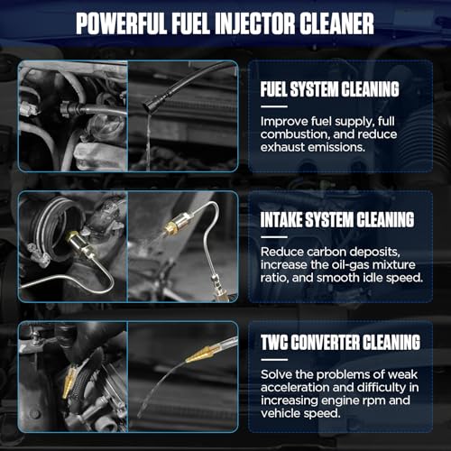 C100 Fuel Injector Cleaner Kit,Non-dismantle Fuel Injector Cleaner Machine,1000ML 150PSI Fuel Injection Systems Cleaning Tools with Various Adapters and Packing Box for Gasoline Injectors - size: 1000ml