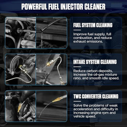 C100 Fuel Injector Cleaner Kit,Non-dismantle Fuel Injector Cleaner Machine,1000ML 150PSI Fuel Injection Systems Cleaning Tools with Various Adapters and Packing Box for Gasoline Injectors - size: 1000ml