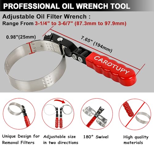 Standard Swivel Oil Filter Wrench, Oil Filter Removal Tool