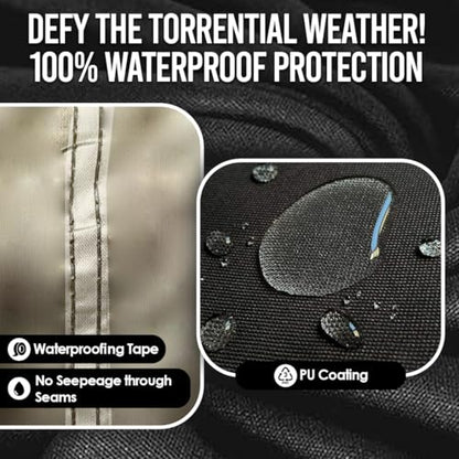 2-3 Bike Cover Waterproof Outdoor, Heavy Duty 210D Oxford Bicycle Cover - size: 83x35x46 inches (Stationary)