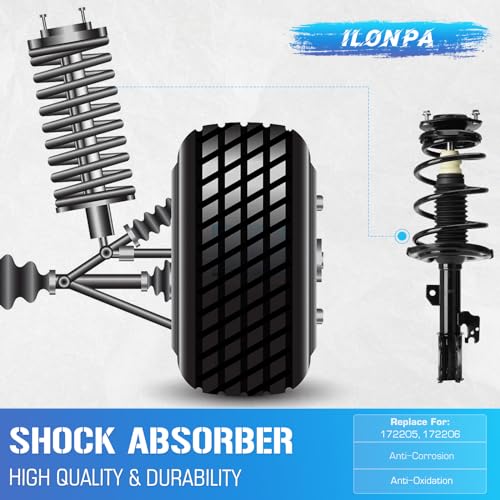 ILONPA Front Quick Struts Shocks for 2004 2005 2006 Toyota Camry
