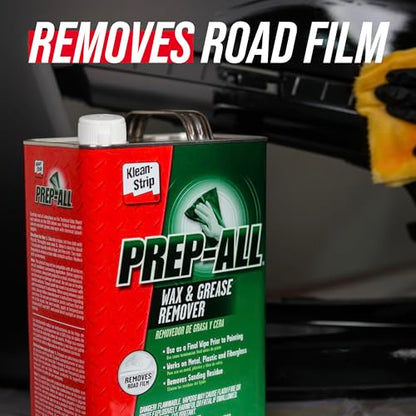 Klean-Strip Prep-All Wax and Grease Remover, Multi-Surface Paint Prep Cleaner, Effective for Auto Body, Garage, 1 Gallon