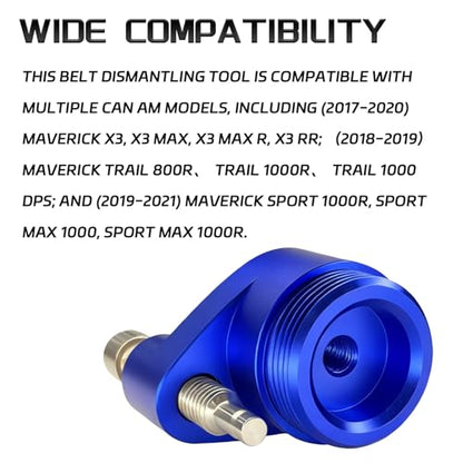 Belt Removing Tool for Can-Am Defender Belt Removal Tool Clutch Spreader CVT Drive for Can-Am Defender, Maverick X3, Commander, Trail Models (2006-2021) CVT Belts Change Tools 708200720 (Blue)