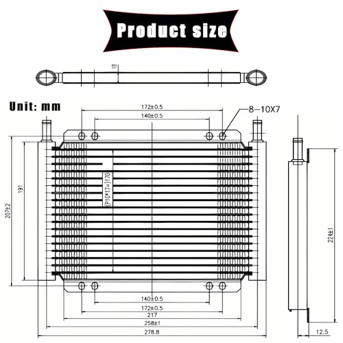 Transmission cooler, Aluminum trans cooler, Black transmission cooler kit