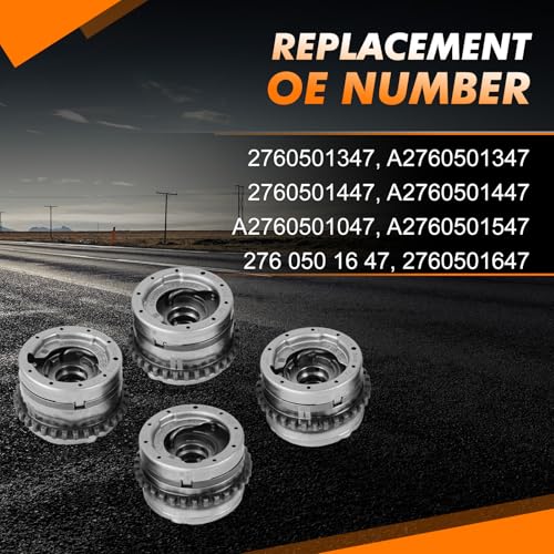 2760501347 4pcs Camshaft Adjuster VVT Timing Gear Intake & Exhaust Camshaft Adjuster Set Fits for Mercedes 2012 E350 C350 R350 ML350 SLK350 V6 3.5L Replace#2760501347 2760501447 2760501547 2760501647 - color: 2760501347