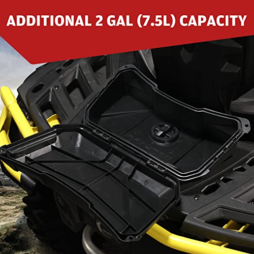HAKA TOUGH Storage Cargo Box for Can-Am Outlander 450 500 570 800 1000 with 2 GAL (7.5L) Front Rear Waterproof Tool Bed ATV Bin Accessories, Replace OEM # 708200408, Black