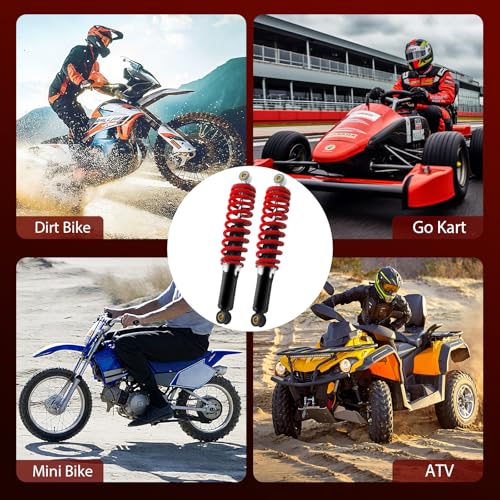 2pcs 12" Adjustable Shocks 10mm ID Go Kart Minibike - size: 10mm ID
