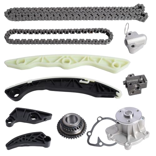 Timing Chain Kit with Water Pump for 2008-2015 Chrysler 200 Sebring 2.4L, 2009-2013 Dodge Avenger Journey 2.4L, 2007-2013 Jeep Compass Patriot 2.0L 2.4L | Includes Gears Guides Engine OEM Replacement - color: 2.0L 2.4L Chrysler Timing Chain