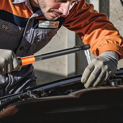 VEVOR 3/8 Inch Drive Torque Wrench, 10-100 ft.lb/13.6-135.6 Nm, Dual-Direction Adjustable Click Torque Wrench with 1/2 & 1/4 adapter, 3" Extension Bar, for Automobile Repair - size: 3/8" 4 PCS