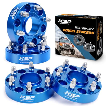KSP 1.5in 6X139.7 Wheel Spacers for Silverado Sierra 1500,Hubcentric Spacer - color: blue, size: 1.5"-6x5.5-4pcs