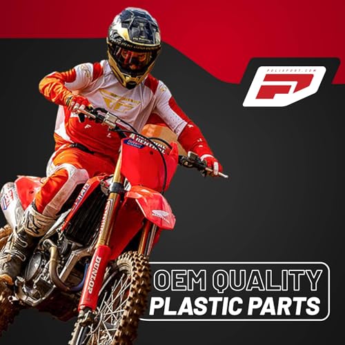 Polisport Supermoto (SM) Motocross (MX) Motard UFX Front Fender - Universal Fit for all Full Size Dirt Bikes w/UFX Mounting System - Red