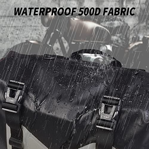 50L Waterproof Motorcycle Saddlebags and 35L Waterproof Backpack for Men and Women - Heavy Duty Roll-Top Floating Dry Bag Backpack for Kayaking, Boating