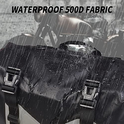 50L Waterproof Motorcycle Saddlebags and 35L Waterproof Backpack for Men and Women - Heavy Duty Roll-Top Floating Dry Bag Backpack for Kayaking, Boating