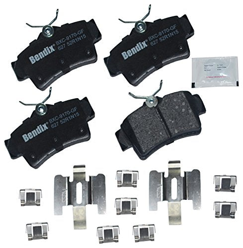 Bendix Priority1 CFC627 Ceramic Rear Brake Pads for Ford Mustang 2004-1994, Panoz AIV Roadster 2000-1999, Esperante 2007-2001 - size: CFC627