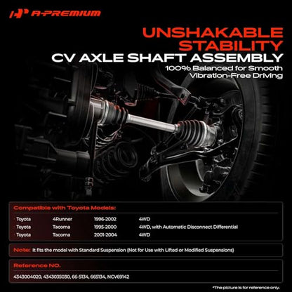 A-Premium Front Driver or Passenger Side CV Axle Shaft Assembly