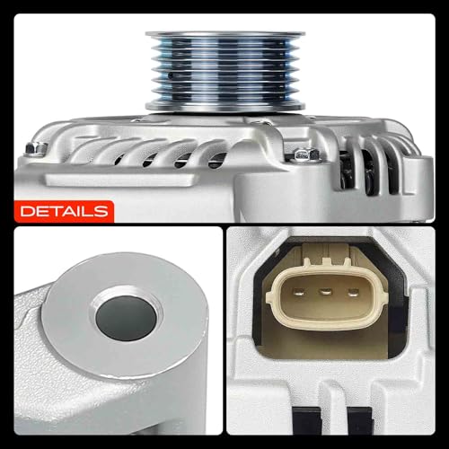 A-Premium Alternator, 12V 100A 6-Groove Pulley CW, Compatible with Mazda