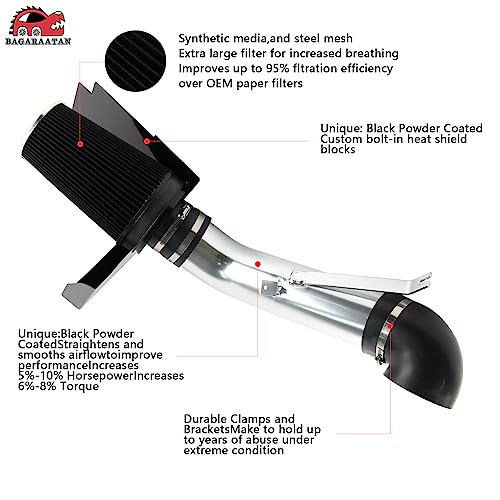4" Cold Air Intake for 1999-2006 Chevy/GMC 4.8L 5.3L 6.0L V8 - color: 99-06 Chevy/GMC/Silverado V8 4.8L 5.3L 6.0L
