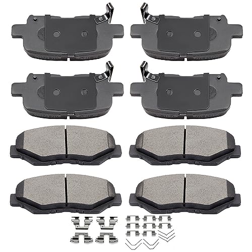 cciyu D914 D865 8pcs Front & Rear Ceramic Brake Pads Kits - size: Front[D914] + Rear[D865]