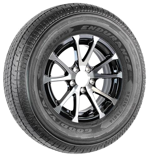 Trailer Tire Rim Assembly Fits Goodyear Endurance ST215/75R14 5 Lug 14 Inch