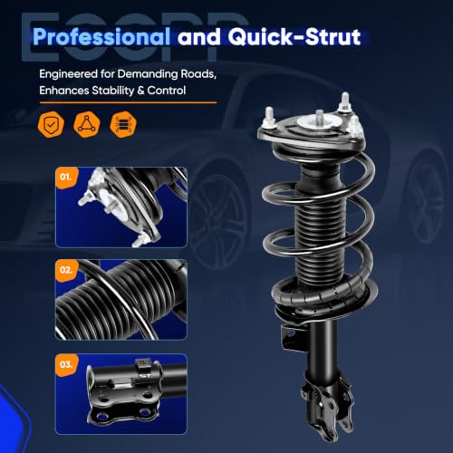 ECCPP Front Struts Spring Assembly Fit for 2014-2018 for Kia Forte - size: 11187 11188