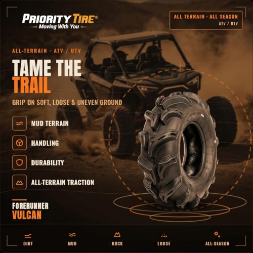 Forerunner Vulcan 28X9.00-12 Mud Terrain 52F 6 Ply All Season Bias Tire - size: 28X9.00-12