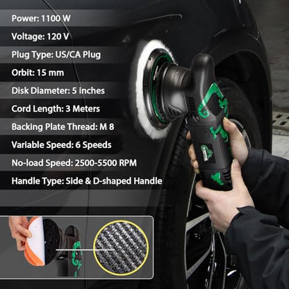 BATOCA 2026 New Dual Action Polisher Random Orbital Car Buffer 1100W