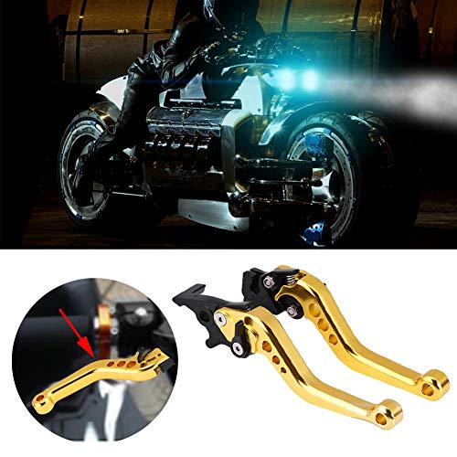 Tbest 125 X,Brake Lever Handle,1 Pair of 22mm 7/8 CNC Aluminum Motorcycle Clutch Drum Brake Lever Handle Universal for Most of Motorcycles,Scooters and Electric Bike(Yellow) - color: Yellow