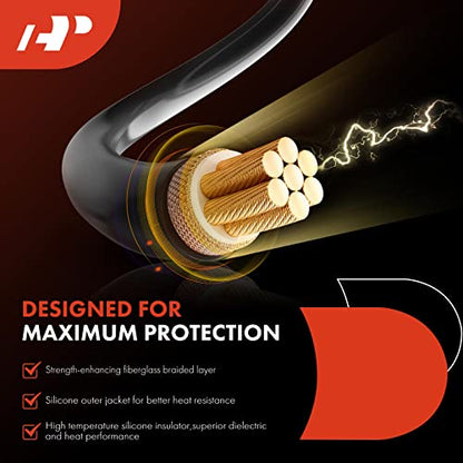 A-Premium 7MM Spark Plug Wires Set of 6 Compatible with Chevrolet & Buick
