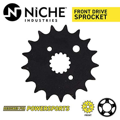 NICHE Drive Sprocket Chain Combo for Suzuki GSXR1000 GSXR1000Z Front 17 Rear 42 Tooth 530HZ Standard 110 Links - size: Standard Chain