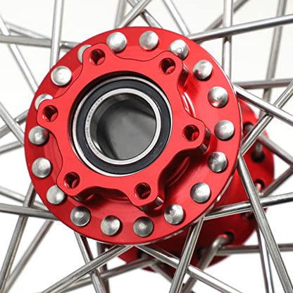 TOFR 14"x2.15" Front Spoke Wheel Rim Red Hub for Sur-Ron Light Bee X LBX - color: Red, size: 14" Front