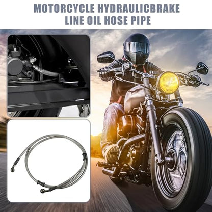 uxcell 1 Set 1.9m 6.23ft Motorcycle Hydraulic Brake or Clutch Line Hose Universal for Motorcycle Dirt Bike ATV Moped Scooter with Screws - size: 190CM
