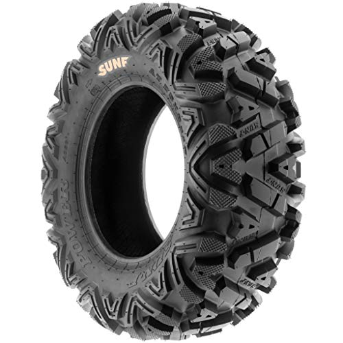 SunF ATV Tires 25x8-11 Front & 25x10-11 Rear ATV UTV All Terrain Tires 6 Ply Tubeless A033, Set of 4 - size: 25x8-11 & 25x10-11