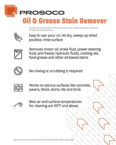 Prosoco Oil & Grease Stain Remover (1-Quart) - size: 32 Fl Oz (Pack of 1)