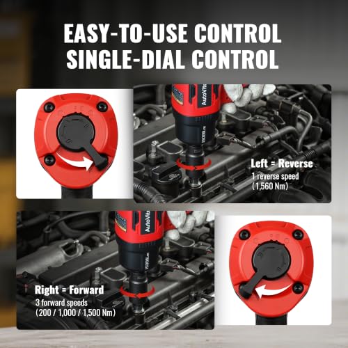 1/2" Composite Air Impact Wrench, 1,560 Nm Max Loosening Torque